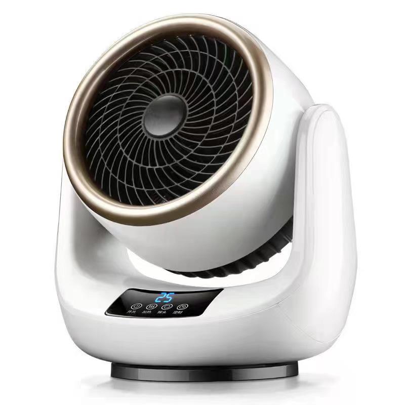 Remote Control Dual-Use Oscillating Fan and Heater for Desktop