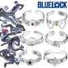 Anime BLUE LOCK Isagi Yoichi Chigiri Hyoma Bachira Meguru Cosplay Ring Unisex Edelstein Verstellbare Ringe Partner Schmuck Zubehör