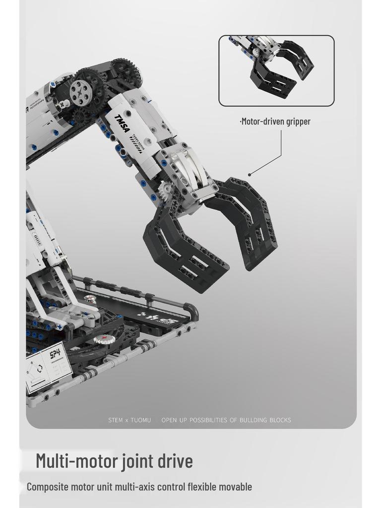 Tuomu T2007 Programmable Multi-Axis Robot Arm - STEAM Educational Building Toy for Kids