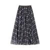 Women's Retro Plaid A-line Skirt: 2026 Spring Mid-length, Irregular Hem