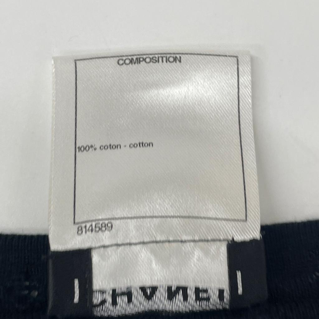 Chanel Black P51172 Cotton Knit T-Shirt Tops 34 blackUsed