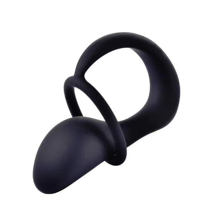 Male Silicone Anal Toy – Anal Plug, Cock Ring & Prostate Massager, Rear Self-Stimulator, Adult Pleasure Product