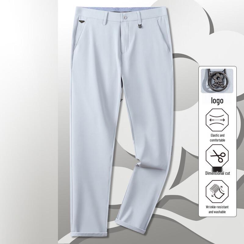 MONTAGUT Men's Straight-Leg Stretch Casual Pants