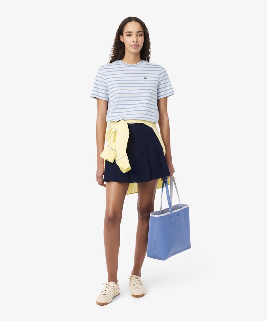LACOSTE Women'S Multi-Stripe Short Sleeve T-Shirt Tf7574-56G 4Bi