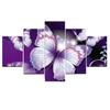 Paintings Canvas 5 Piece Art Purple Butterfly Animal Poster Modern Decorative Wall Art for Home Decorations Wall Decor