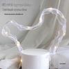 Luminous Silk Bow Cake Decoration Insert - Moldable Iron Ribbon for Birthday Baking