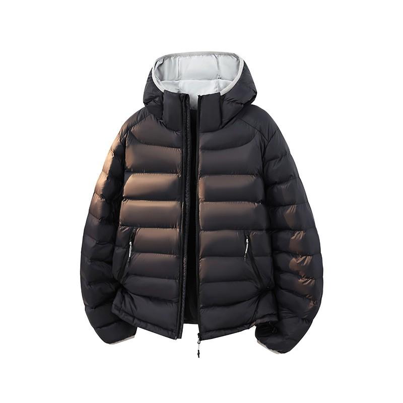 Winter Hooded Cotton Puffer Jacket Unisex Casual Warm Coat Couples