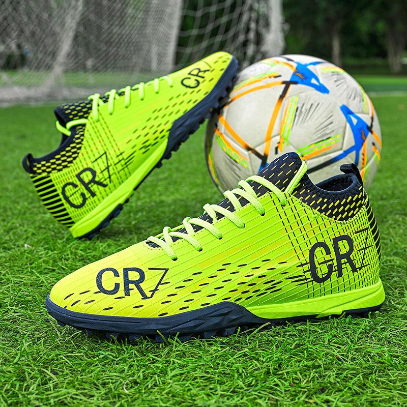 2025 New C Luo Low-top Student Football Shoes Long Nails AG Broken Nails TF Youth Professional Training Competition Shoes