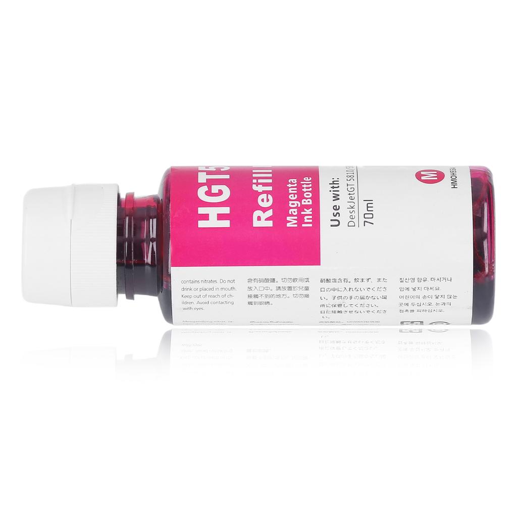 70ML Capacity Refill Ink Bottled Printing Ink Replacement for HP GT5810 5820 Printer Red