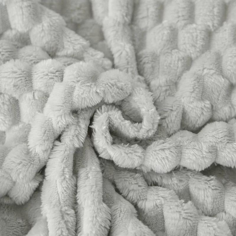 Blanket 150x200 Decorative Embossed Light Gray