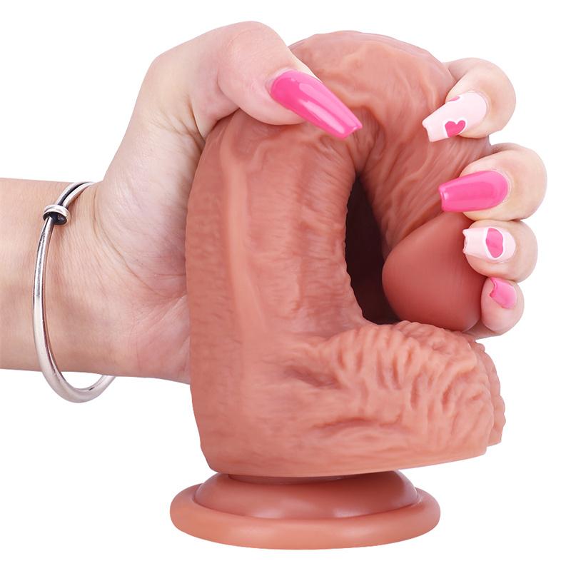 Women's Liquid Silicone Hardness Imitation Phallus Texture Adult Sex Toys