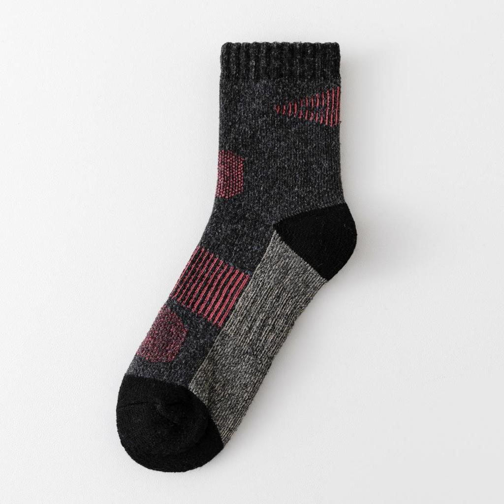 Herren Merinowolle Wadenlange Socken - Fleecefutter, Extra Dick, Frottee Warm, Überknie für Herbst & Winter.