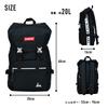 Aventura Side Logo Tape Mountain Backpack, BlackWhite