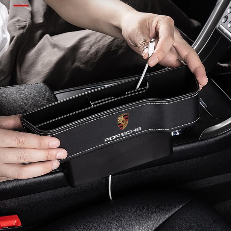 2 ks Multifunkční organizér na sedadlo do auta Úložný box do mezery sedadla Pro Porsche 911 918 928 944 968 Boxster Carrera-GT Cayenne Macan Panamera