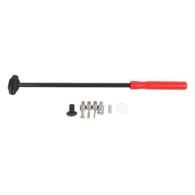 Set di Strumenti Martello per Carrozzeria Riparazione Ammaccature Senza Verniciatura Martello Livellante con 6 Teste di Ricambio per Riparazione Ammaccature Auto Rosso