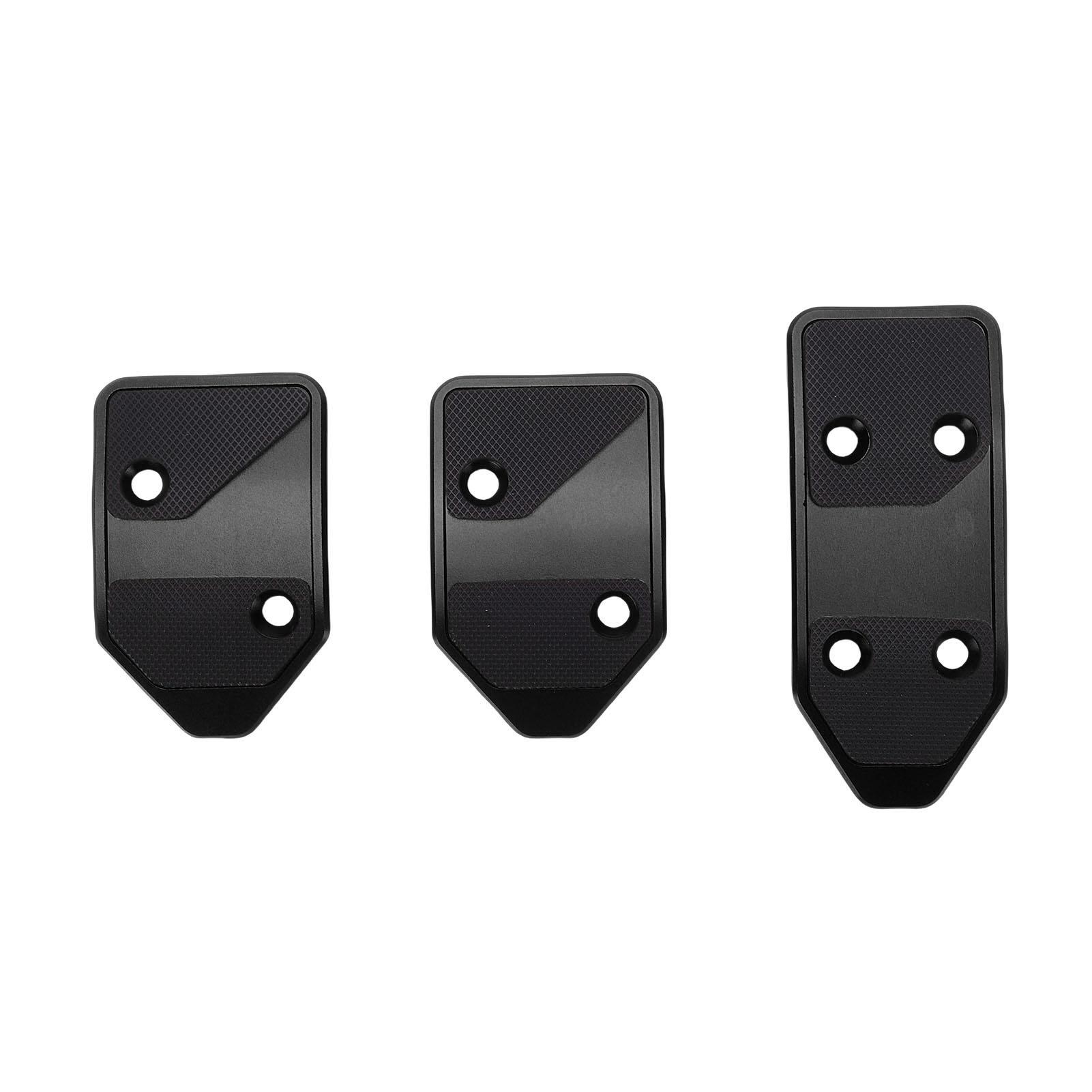 Accelerator Brake Clutch Pedal Covers Non Slip Rubber and Aluminum Stylish Car Foot Pedal Pads Black чёрный