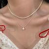 Silver Color Choker Necklace For Women Star Smiple Geometric Fine Jewelry Wedding Party Birthday Gift