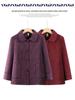 Women's Winter Velvet-Enhanced Lapel Jacket for Middle-Aged and Elderly: Grandma's Warm, Stylish Cotton Wear