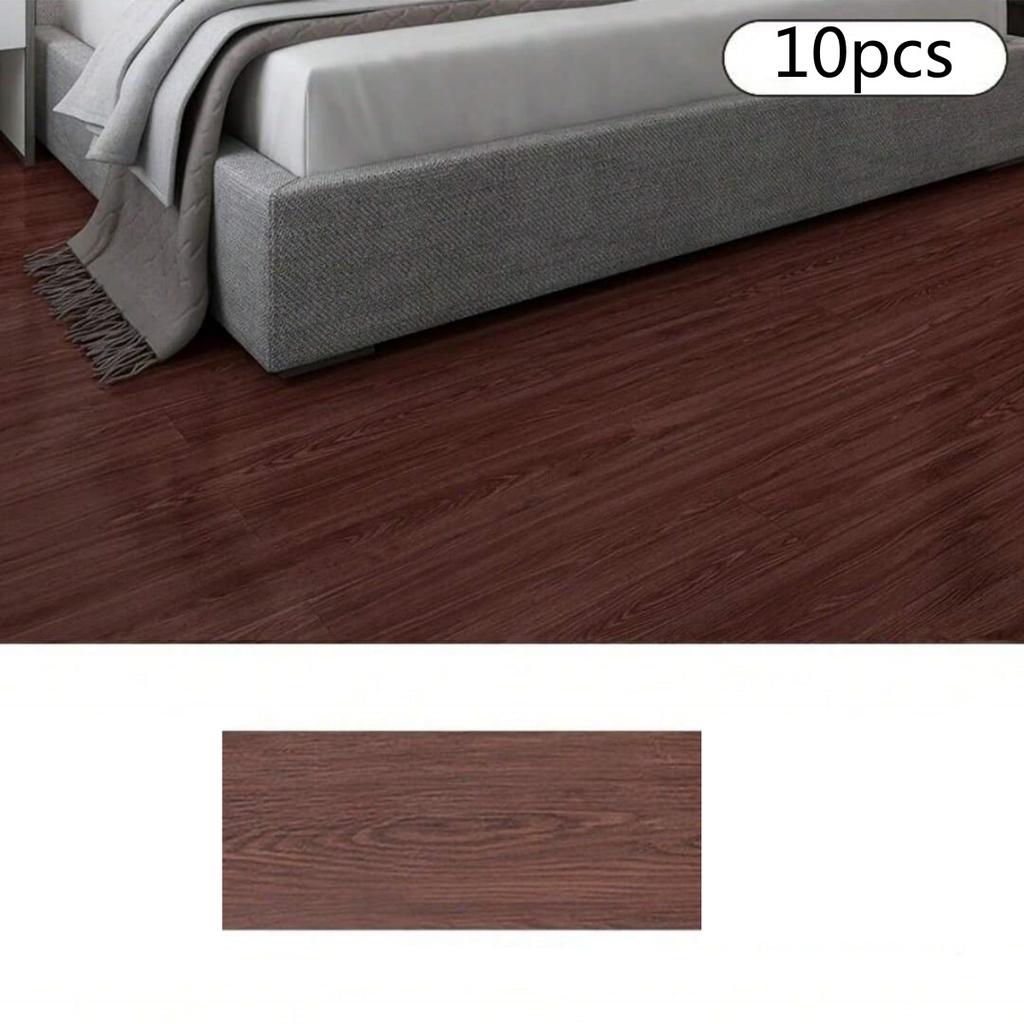 10 Stück 40x15cm PVC Bodenaufkleber Selbstklebende Aufkleber Wasserdicht Verdickt Holzmaserung Bodenaufkleber Aufkleber Wohnzimmer