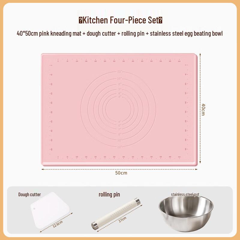 

Pink Silicone Kneading Mat (40x50cm)