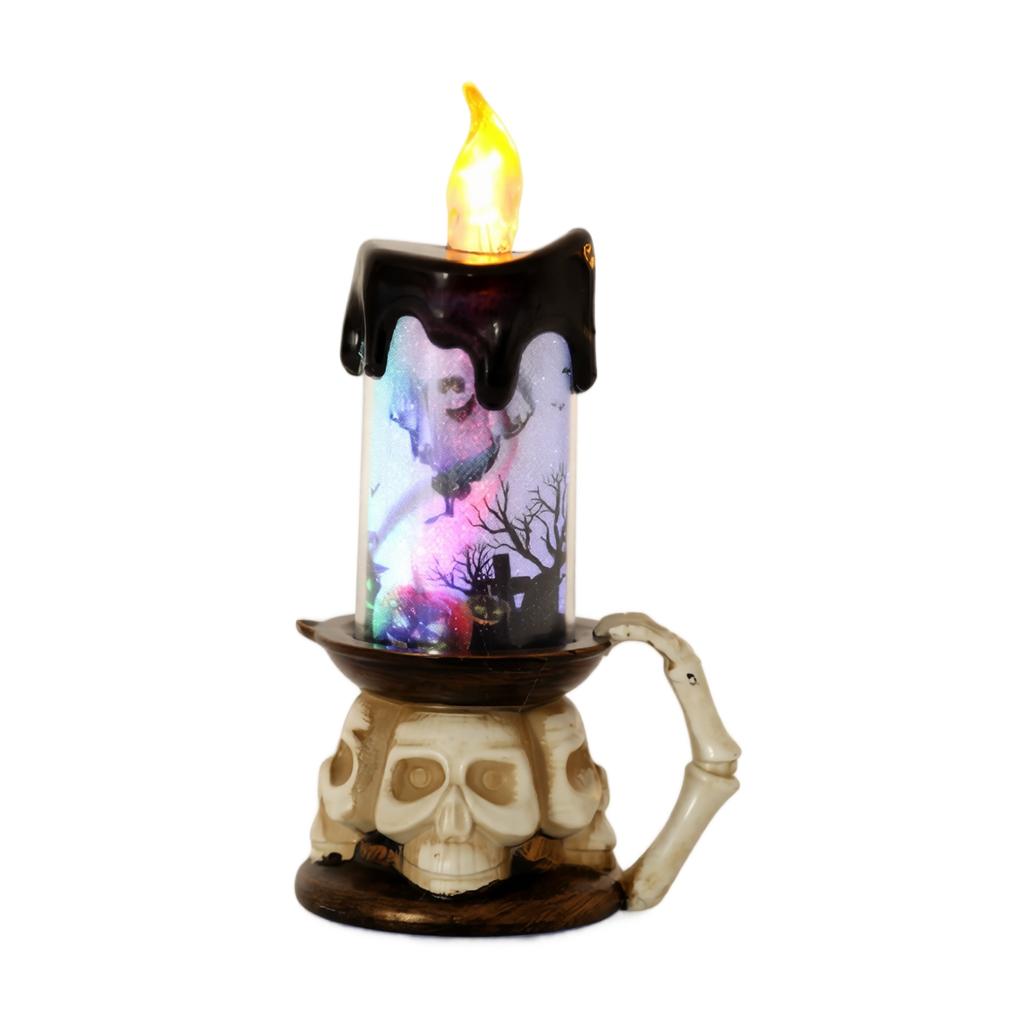 Festive Halloween Decorative Candle Light Ornament for Indoor Home Table Party Decor