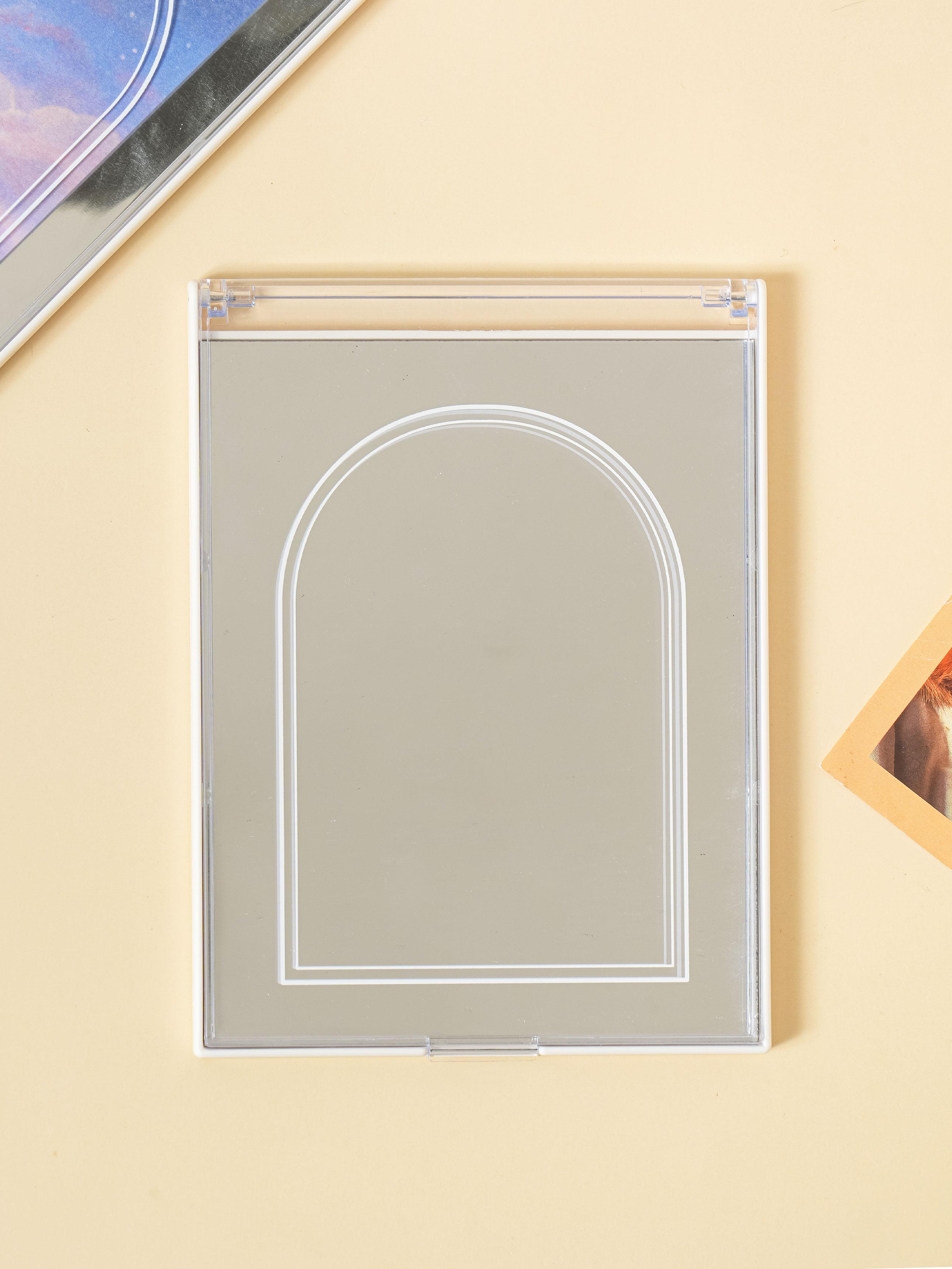 Desktop Stand Mirror with Integrated Photo Frame 1ea