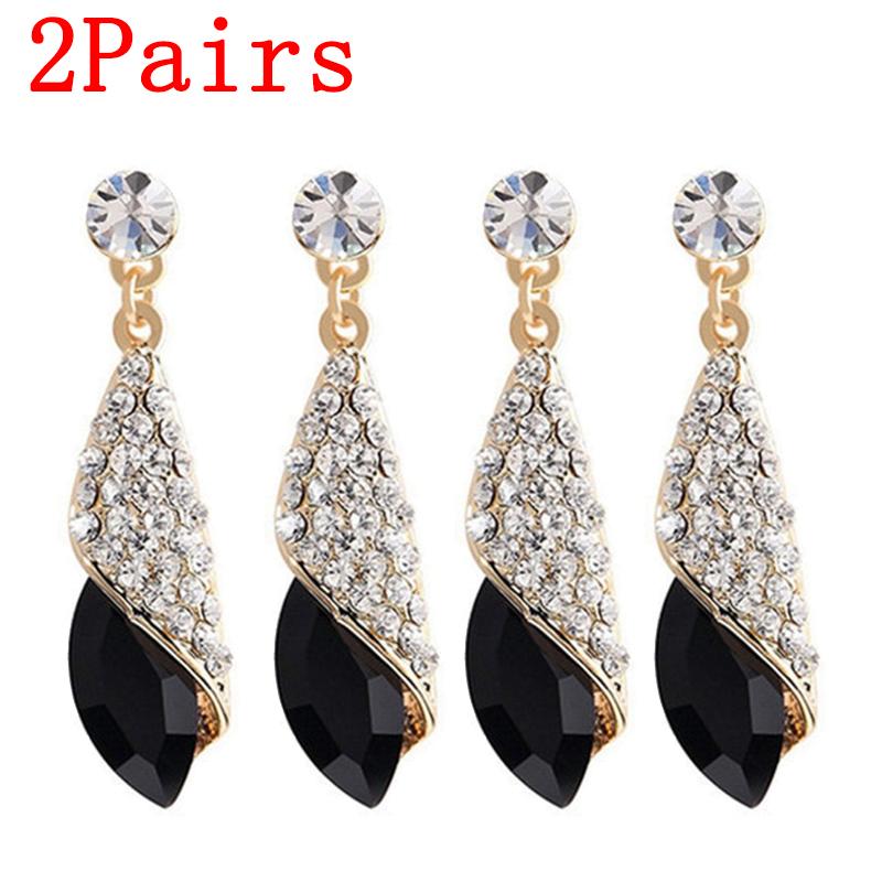 

Модные хрустальные серьги Женские серьги с горным хрусталем в виде капли воды Элегантные украшения для вечеринки Свадебные аксессуары для вечернего платья Сверкающие серьги-подвески для нее One Size