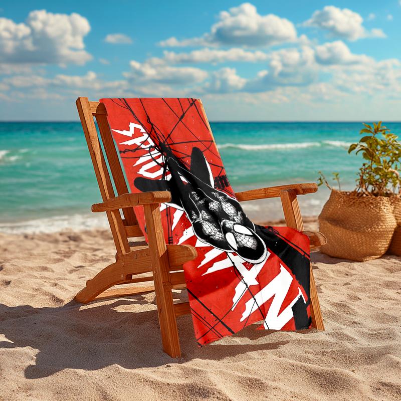 Spider-Man beach towel Outdoor camping Beach towel for vacation swim Outdoor pool Absorbent bath towel