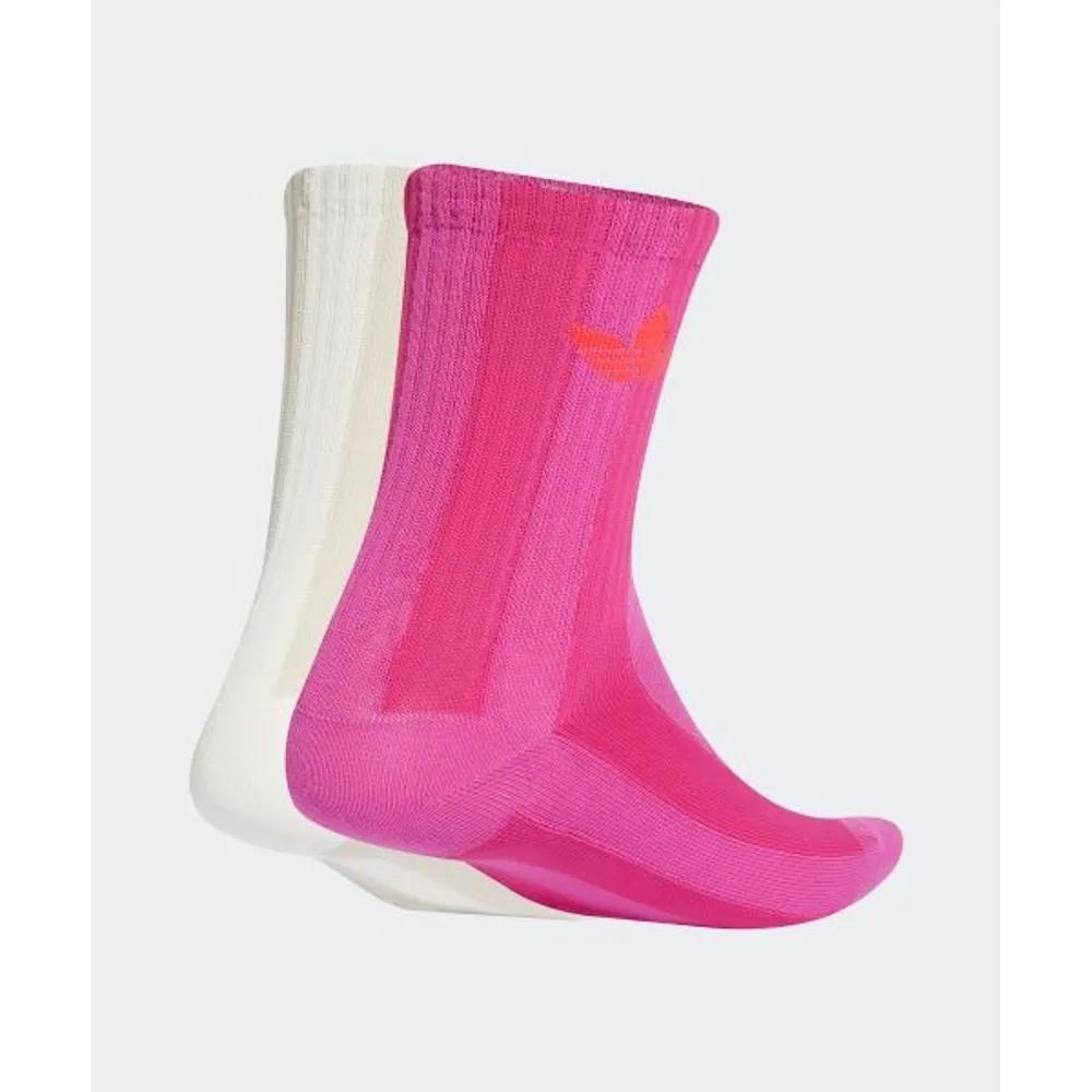 adidas Striped Crew Socks 2P - Pink:White JW2987 5167861