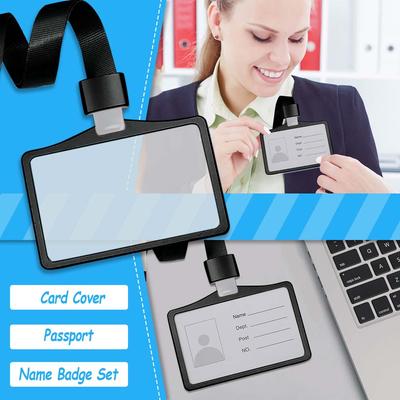 Office School Bank Credit Card Name Tags Badge Case Health Card  Cover ID Badge Holder Card Sleeve