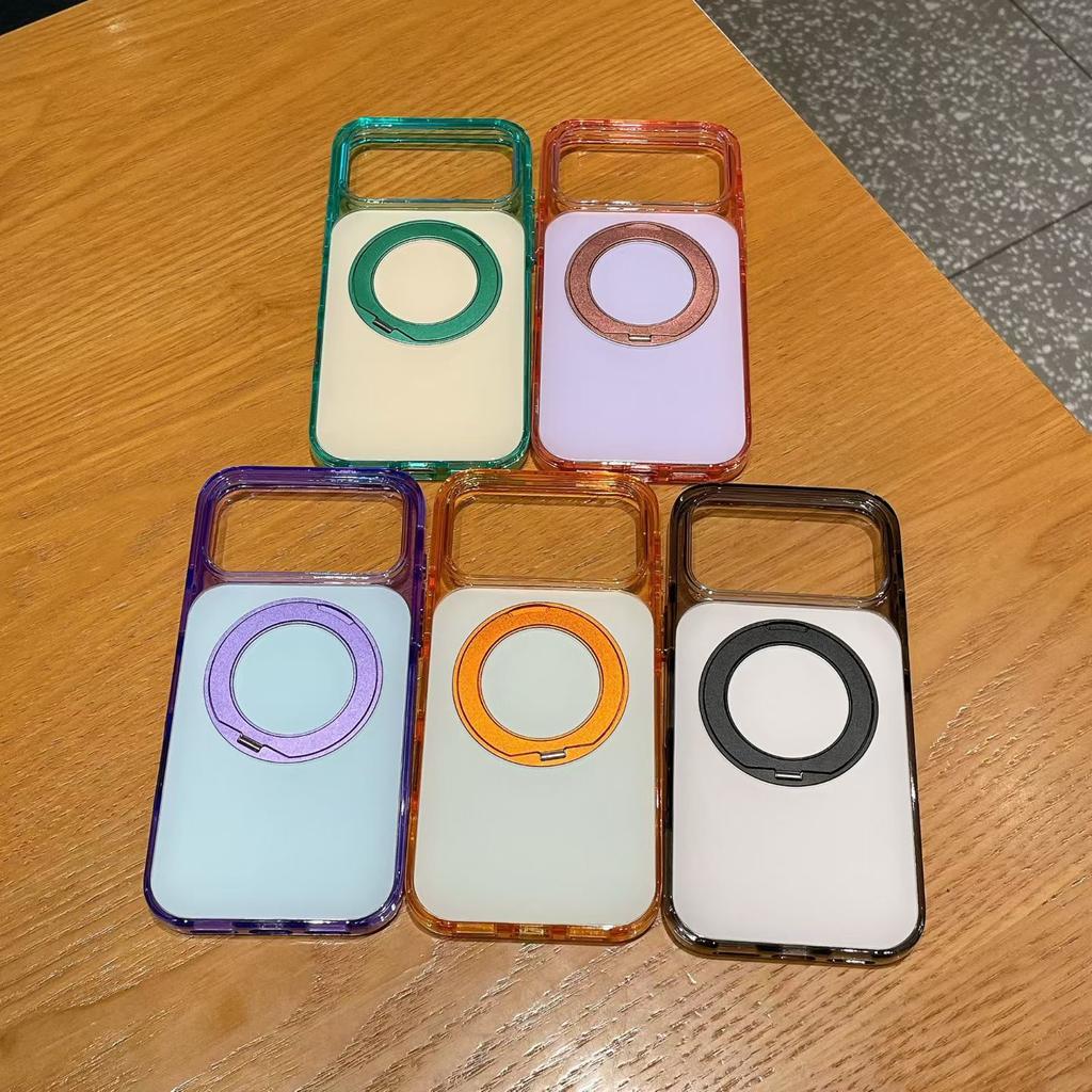 Applicable to Apple 18Promax mobile phone case, Hyun Shadow 360 bracket, iPhone17 magnetic suction 16Pro anti-drop protective case.