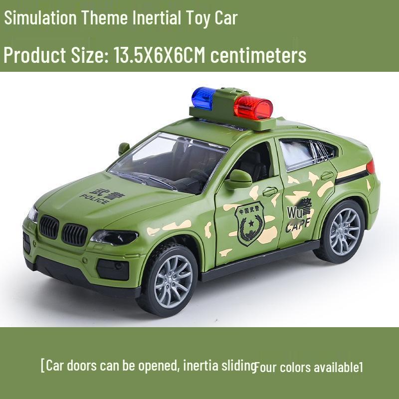 Kids' Inertial Police & Firefighter Toy Cars - Durable Models for Street Stalls & Night Market Gifts