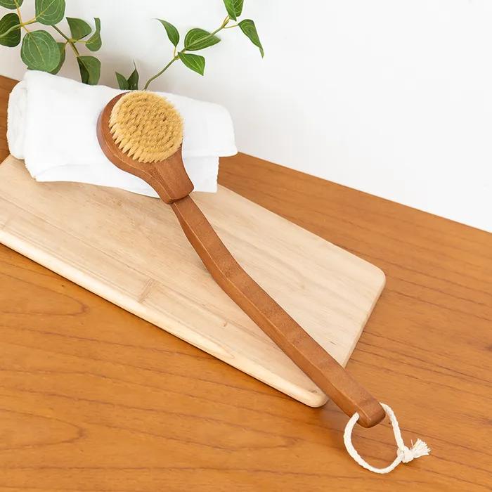 Leto Body Brush Curved Wood Donmo Bath Shower Brush LLH-B01