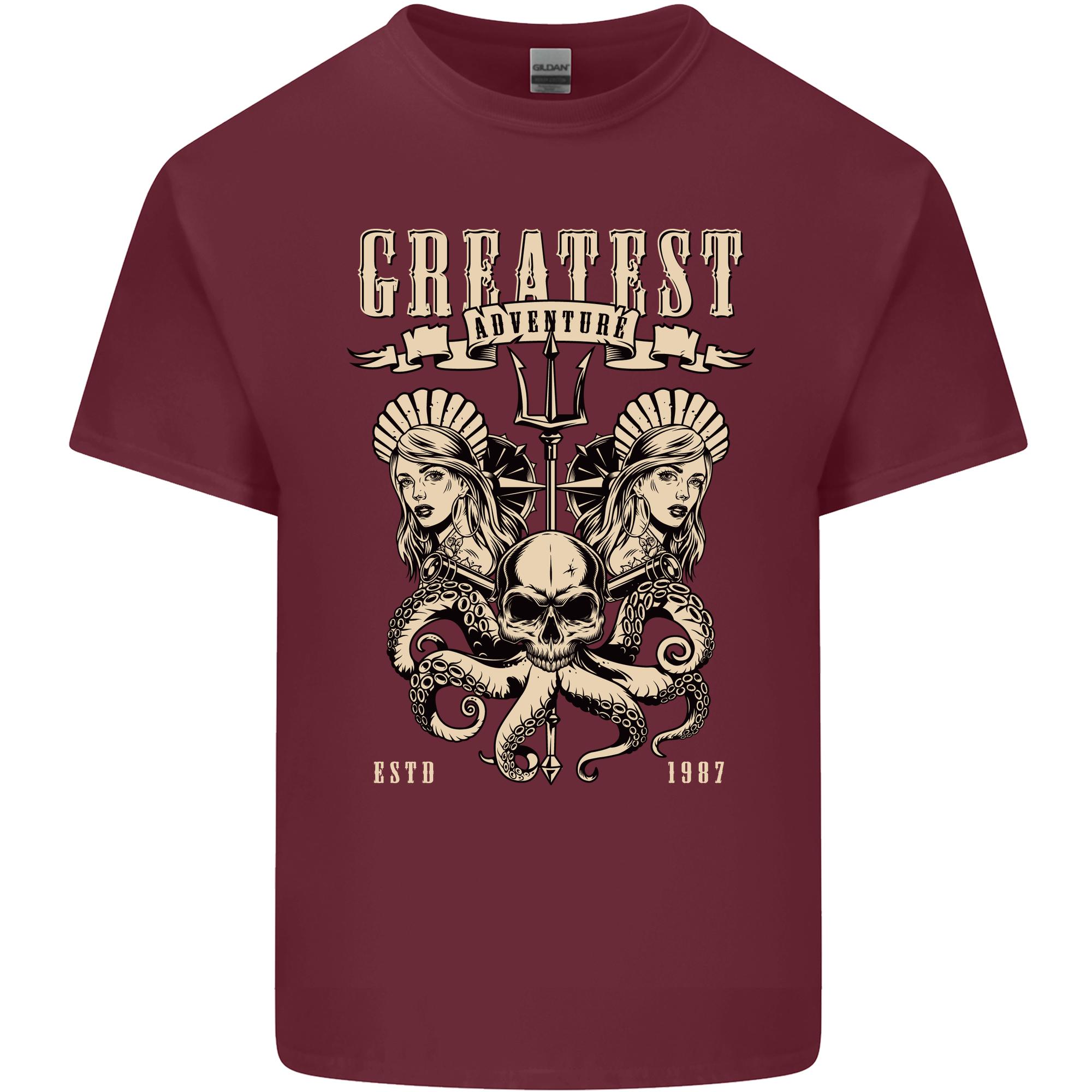 Trident Skull Scuba Diving Octopus Cthulhu Unisexs Light Cotton TShirt S