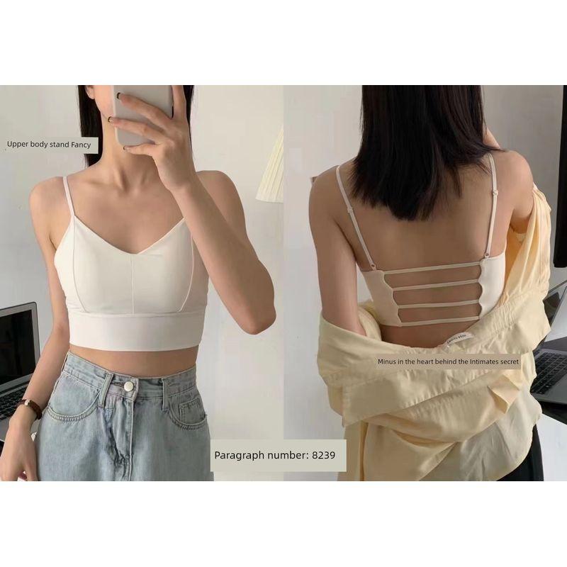 

Feiziji 8239 Молочный шелк Топ-труба средней длины Спинка-красотка На лямках Йога Упражнения Тренировка Нижнее белье Цельный чашка Нагрудные подушечки White Free size 45.00kg