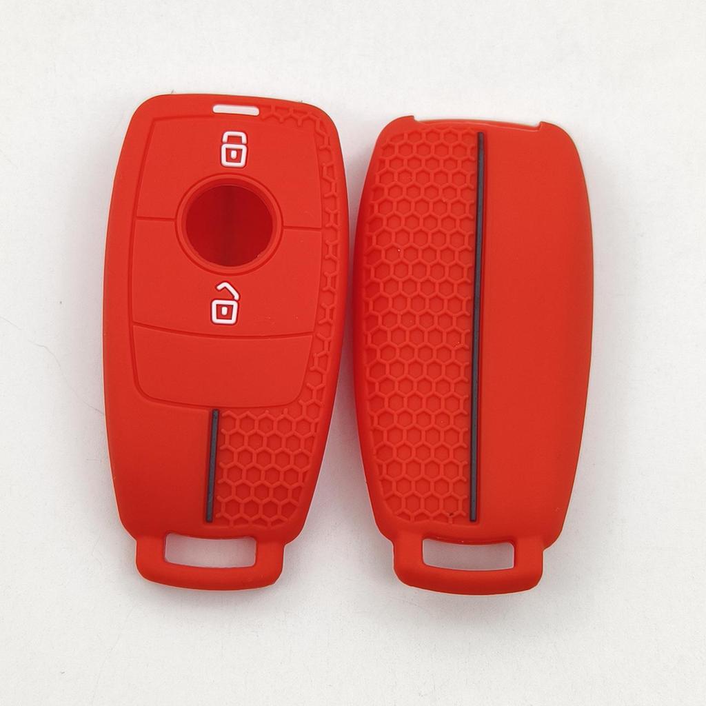 Soft Silicone Protective Cover for Mercedes C-Class EQE 2-Button Smart Key