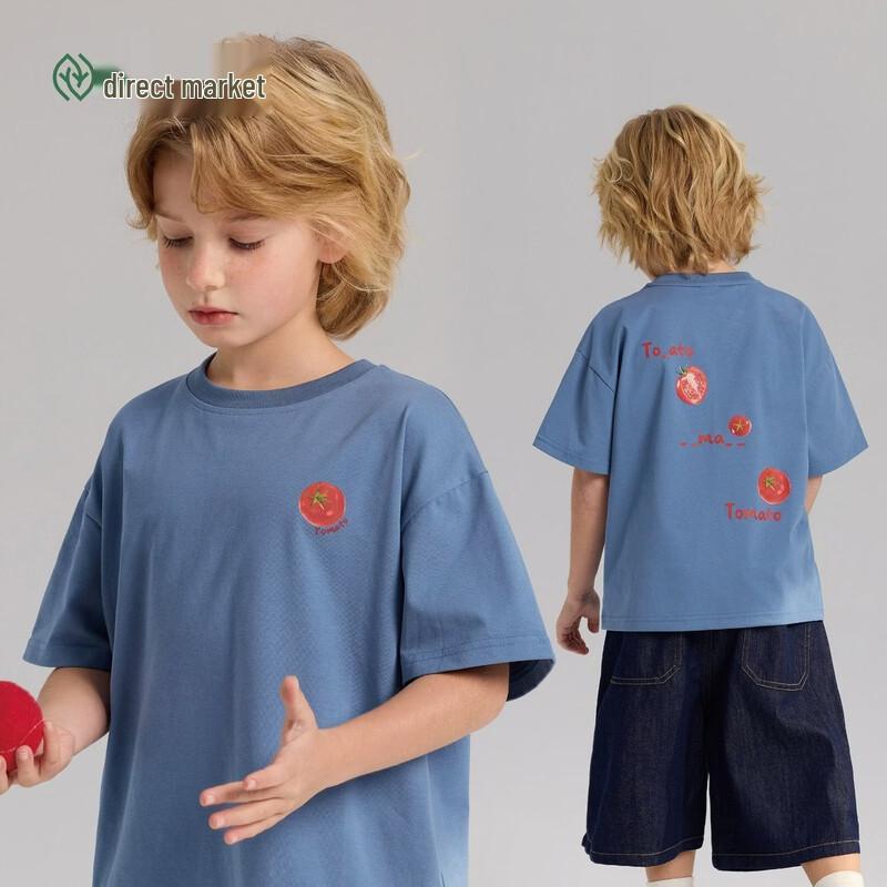 Boys  Breathable Casual Round Neck T-shirt 140