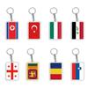 Acrylic Keychain Country Flags Collection United States Spain Russia France For Car Key Bag Gift Souvenir
