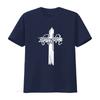 Men s Christian Faith Cross T Shirt Bible Black vintage Washed fashion Versatile Stylish Casual graphic Comfortable Soft