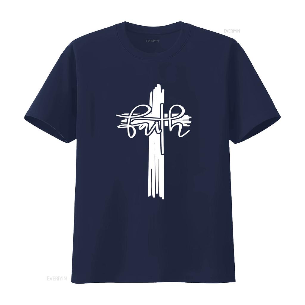 Men s Christian Faith Cross T Shirt Bible Black vintage Washed fashion Versatile Stylish Casual graphic Comfortable Soft