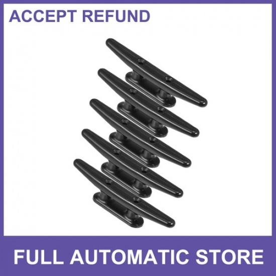 5pcs 152mm 6   Universal Boat Cleat Rope Cleat Boat Dock Cleats Black