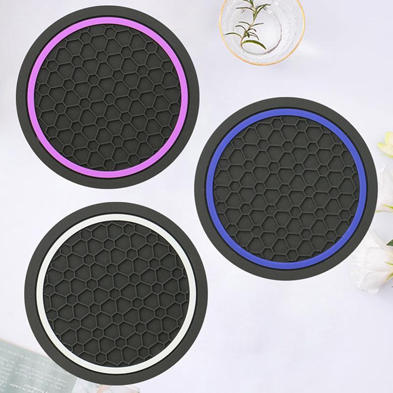 High Quality 2 Pcs Car Auto Cup Holder Anti Slip Insert Coasters Pads Interior Accessories For Most Cups Accessories