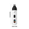 Electric Pet Nail Trimmer Rechargeable Pet Nail Grinder Dog Nail Trimmer Suitable for Small Middle Large Dogs and Cats