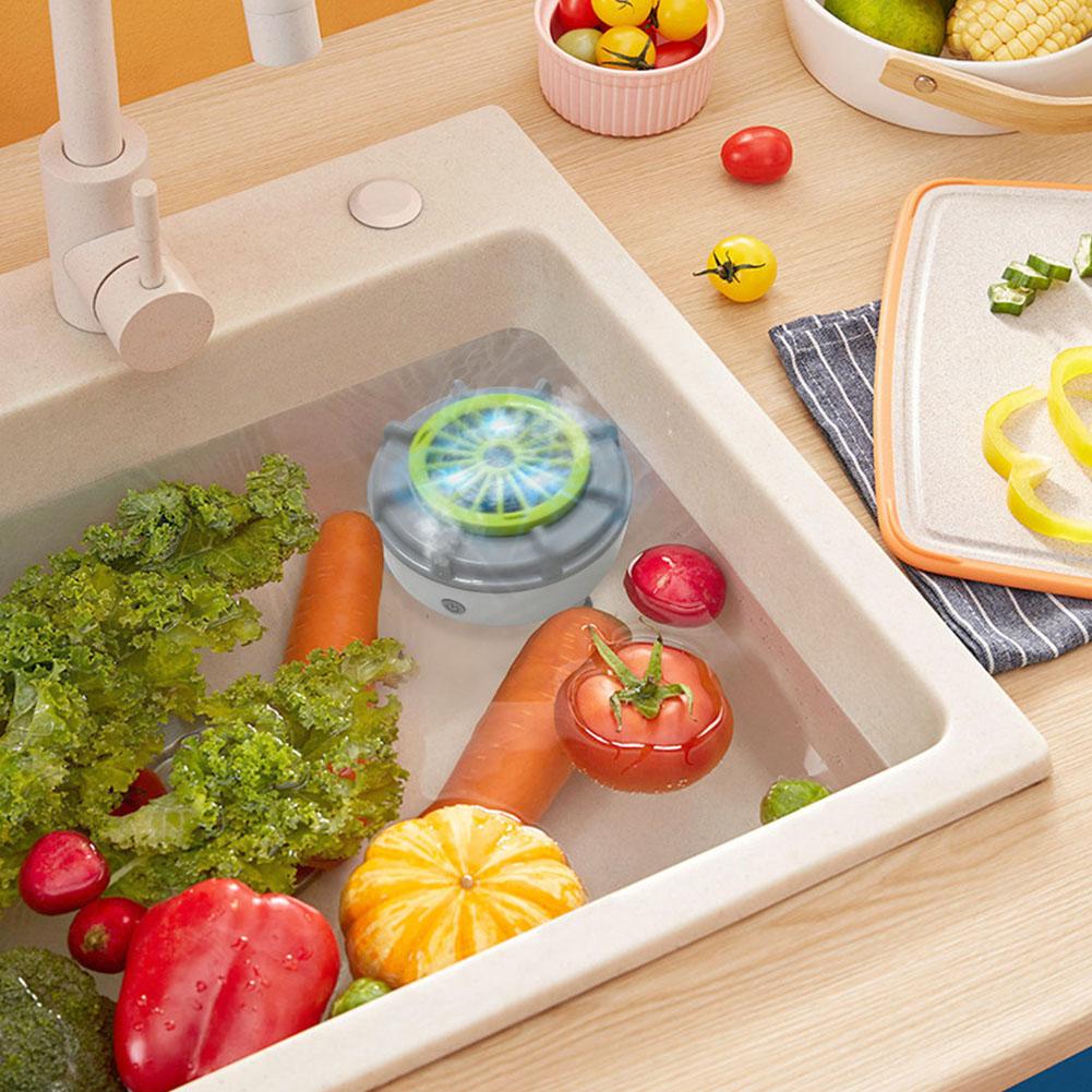 Automatic Fruit Vegetable Washing Machine Kitchen Produce Cleaning Machine, Vortex Water Flow, Odor-free And Visible Cleanliness