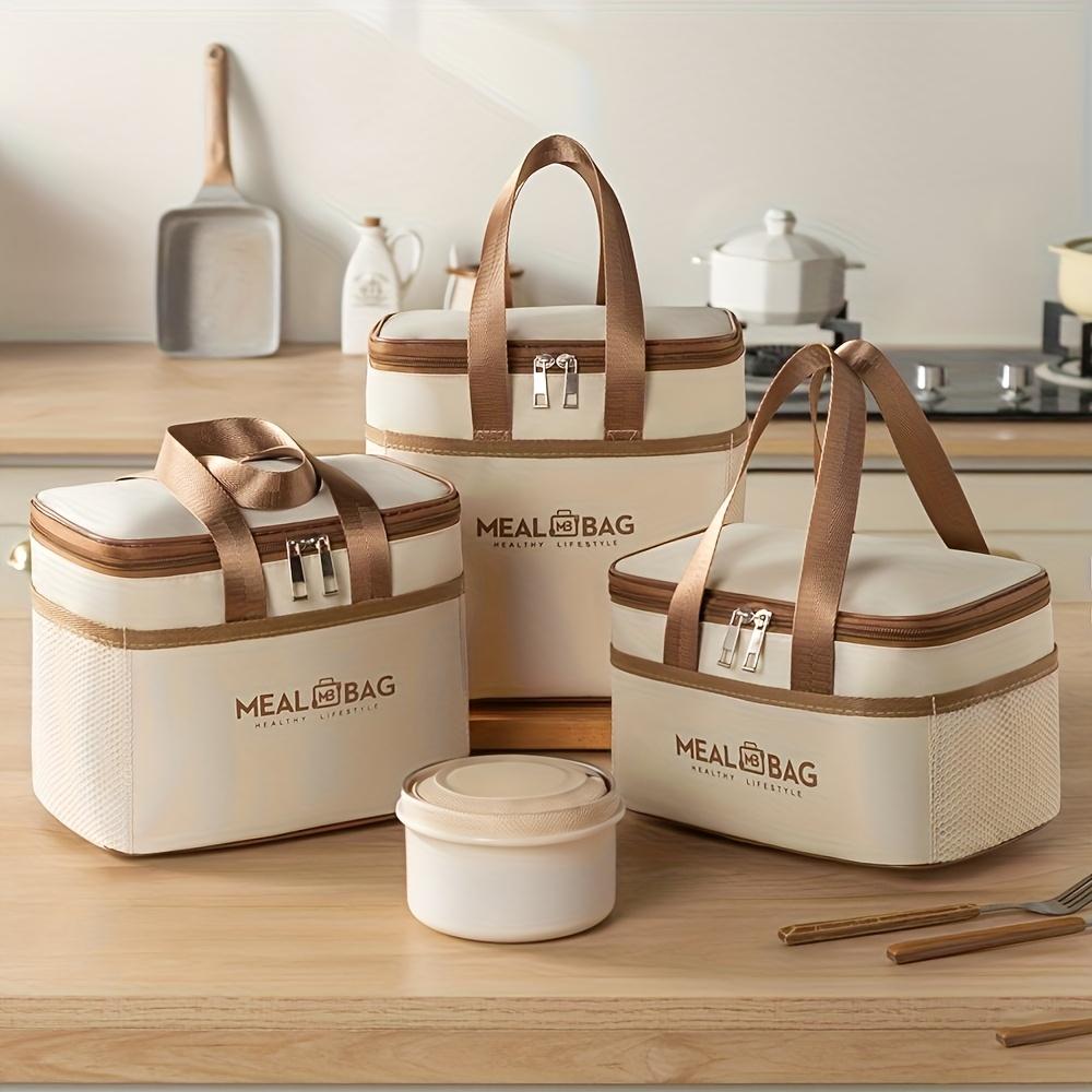 1Pcs Portable Lunch Bags Thermal Insulation Lunch Box Storage Bag Children's School Lunch Box Bags Picnic Storage Large Capacity