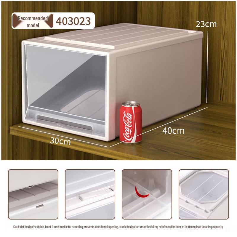 Japanese Thickened Plastic Transparent Shoe and Clothes Organizer Drawer
