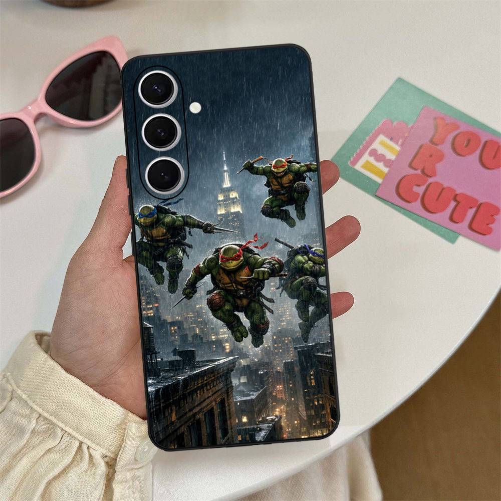 

Cartoon N-Ninja T-Turtles Phone Case For Samsung S 24 Fe 25 Ultra Plus 20 Lite 21 30 22 23 24 22 Ultra 5G Fundas Samsung S24