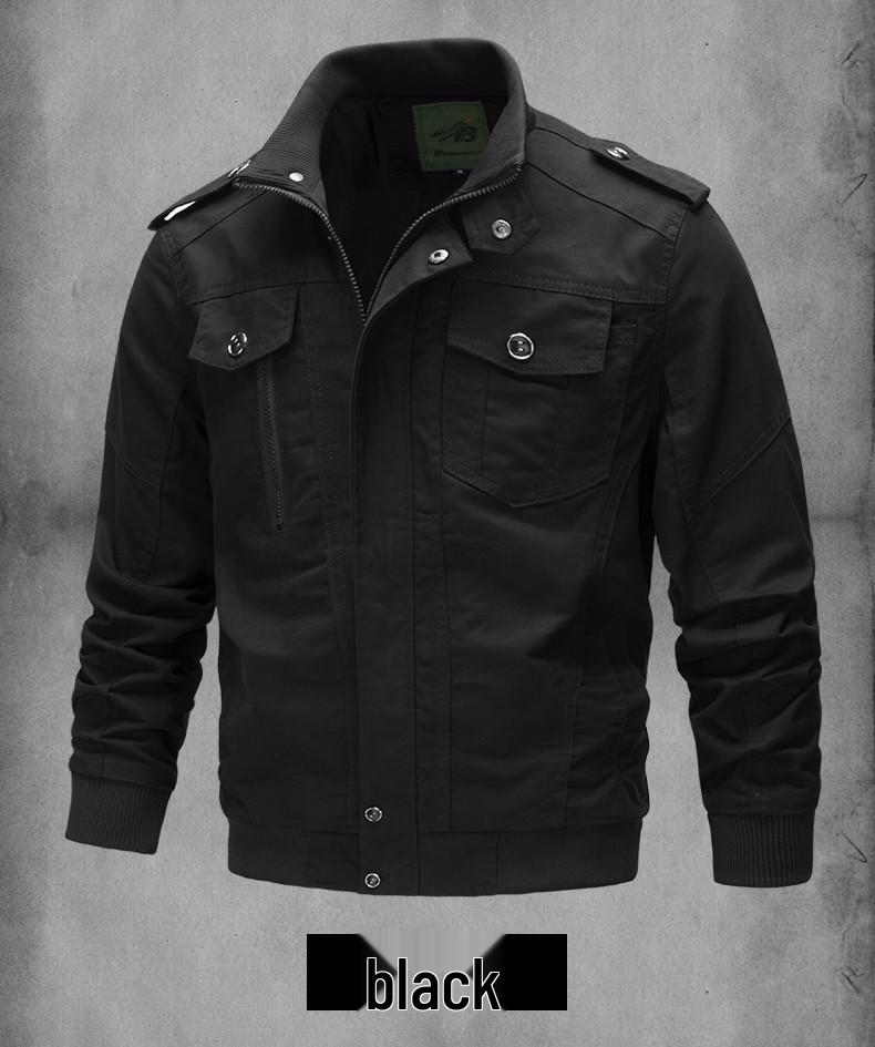

Men s 2023 Spring Casual Cotton Military Jacket - Loose Fit Plus Size Workwear Coat 6XL