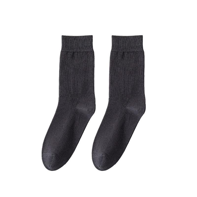 

Pure Cotton Antibacterial Long Socks - Business Sweat-absorbing Socks - Mid-calf Men s Socks - Anti-odor Spring and Autumn Casual Socks 1 pair темно-серого