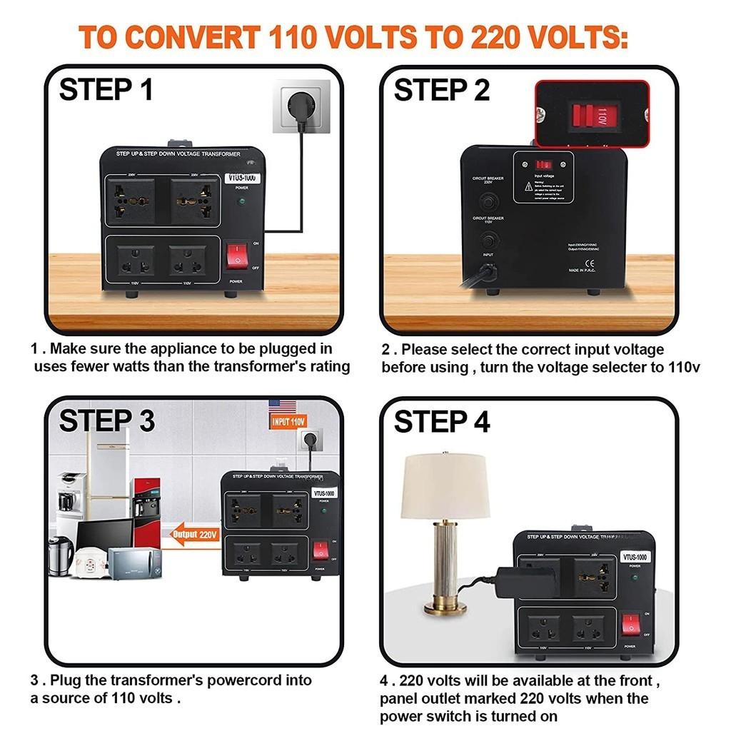 500W/800W/1000W Household Small Voltage Transformer Portable Power Voltage Converter Transfer Vonverter